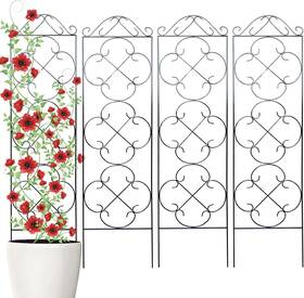 Gardens 3hua-001 Garden Trellis 4 Pack 48ftft H X 12.5ftft W Metal Plant Climbing Suitable Fo