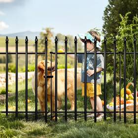 Gardens 445001285262 Metal Garden Fence 36 Inch Wide X 28 High 5 Panels 4 1 Gate Total 11.6