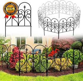 Gardens 445015828844 Decorative Garden Fence 32 In H X 10 Ft L Outdoor Rustproof Metal Dog Pet