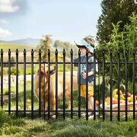 Gardens Fg2836 Metal Garden Fence 36 Inch High X 28 Wide 5 Panels Total Length 11.6 Feet