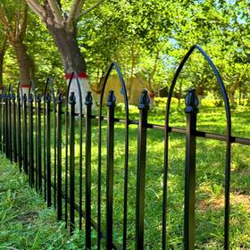 Tx002-24 Gardens Metal Decorative Garden Fence 24 Inch Wide X High 5 Panels Total Length 10 Ft