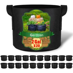 Gardzen Ggb-2g-20 20-pack 2 Gallon Grow Bags Aeration Fabric Pots Gallons