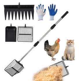 Yvzvxlsgjwa3fzndsjh93qab Garvee 3 In 1 Chicken Poop Scooper For Sand Coop Scoop Cleaning Tool With R