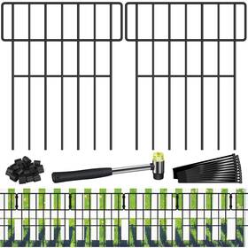 Gaxi 750108479139 Decorative Garden Fence 16.5 X 1 In In0 Ft 10 Pack Rustproof Metal Barrier