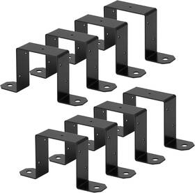 Mw77-b-t8 Gbgs 8 Pack Deck Post Tie Bracket For 4 Inch X 14 Gauge Thick 2 Mm Black Fence P