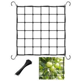 Gcrdplat 798056495559 Grow Tent Trellis Net 3x3ft Elastic Netting With 4 Hooks Heavy-duty