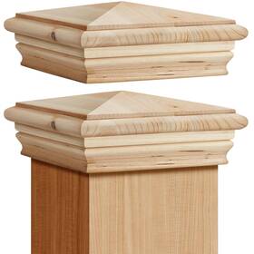 Geetery Geetery-fence-0316 2 Pcs 6 X Inch Actual 5.5 Wood Newel Post Cap Fence