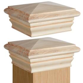 Geetery Lec-geetery-3041 2 Pcs 6 X Inch Actual 5.5ftft Wood Newel Post Cap Fence Fo