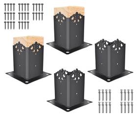 Riv001 Gembirov Hollow Out 4x4 Post Base Decorative Brackets Inner Size 3.5 Inch X3.5 Riv001 Gembirov Hollow Out 4x4 Post Base Decorative Brackets Inner Size 3.5 Inch X3.5