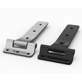 Hg-str-3035-al-bpc2 Genesis Strap Hinge 8in Aluminum Ext Black Powder Coat