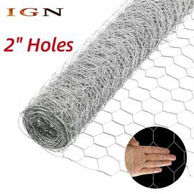 Genrics Ign1143198 Galvanized Poultry Net - Metal Fencing / Chicken Wire 2 Inch Holes 50/150feet