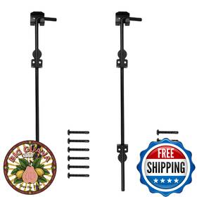 Gezen B0cn2smrdc 24 Inch Heavy Duty Cane Bolt Drop Rod For Wood Fences - All-weather Steel