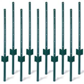 Gfyship 768604505269 Heavy Duty Metal Fence Posts 3ft 10-pack U-channel Steel Garden Anchor