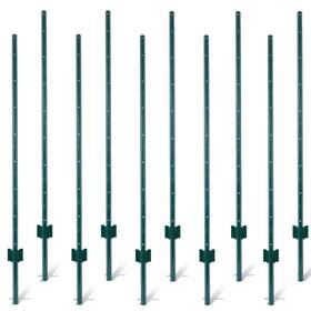 Gfyship 768604507881 5 Feet Fence Post 10 Pack T-post Heavy Duty Metal Posts Green