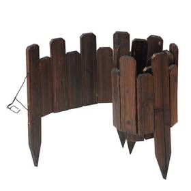 Ghwie 520-gdcxlm-1 Garden Edging Border Fence Wood 1 Undulating Heights