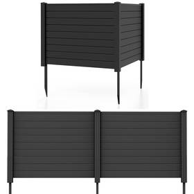 Giantex Gx4227dk-cs-gt-2 4 Panels Air Conditioner Fence - 48ftftw X 36ftfth Outdoor Privacy Screen Trash C