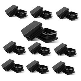 Gizhome A058-sppp Square Plastic Polyethylene Plug 1 Inch X Tubing End Cap Chair Glide