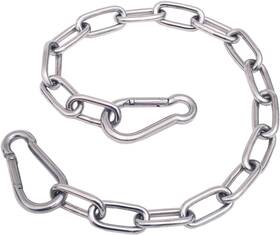 Glascott 445045683628 Stainless Steel Gate Chain Lock With Carabiner For Outdoor Fences Metal And Woode