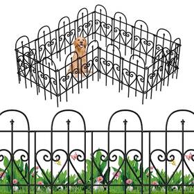 Glasflength Gl-a-hw89010 Garden Fence With 5mm Thick Metal Wire Decorative Panels Border