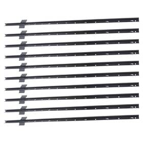 Gt10021648 Globalmart-top 10pcs 4 Ft Sturdy Duty Metal Fence Post Steel U Corner Anchor Stakes Black