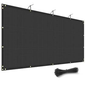 Goleray Wafs13e0420bk Privacy Screen Fence 4ftx20ft Black Outdoor Panels Windscreen Mesh Fenci