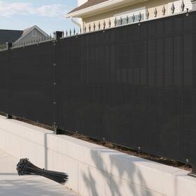 Goleray Wafs13e0440bk Privacy Fence Screen 4ftx40ft Outdoor 90% Blockage Fencing Cover Heavy Duty