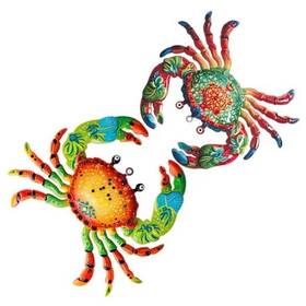 Ggshi-1492 Goodangie00 2pcs Large Coastal Ocean Metal Crab Wall Decor - 11.8 Inch 3d Outdoor Sea Art