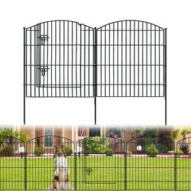 Gf-agf-31.5x28.7 Gotgelif No Dig Decorative Garden Fence With Gate 32in H X 24ft L 9 Panels 1 Ga Gf-agf-31.5x28.7 Gotgelif No Dig Decorative Garden Fence With Gate 32in H X 24ft L 9 Panels 1 Ga