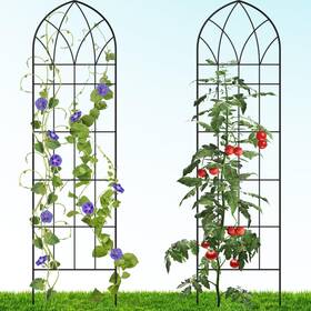 Gray Bunny 842735105243 2 Pack Garden Trellis Climbing Plants Outdoor Metal 58 Inch X16 Cucumber Rust Proof