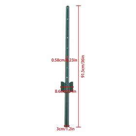 Greatparts Gre275320 Sturdy Duty Metal Fence Post Steel U Corner Anchor Stakes For Wire Fences