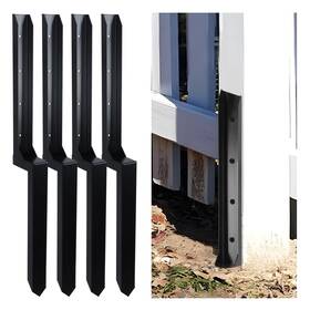 673ad673adce359a52 Grebest 4 Pack Fence Post Repair Kit Heavy Duty Anchors Metal R