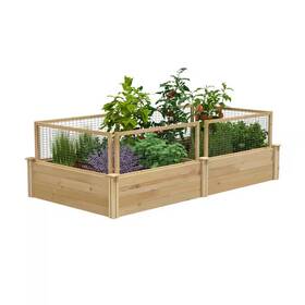Greenes Fence 445050878811 4 Ft. X 8 14 Inch Original Cedar Raised Garden Bed With Critterguard