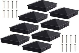 Tn-1219662 Greenlighting 4x4 Aluminum Pyramid Post Cap Cover Black 8 Pack Fits Nom