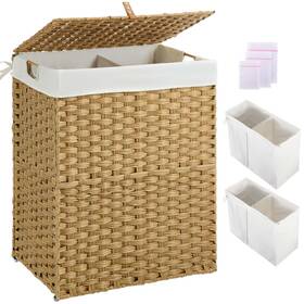 Greenstell Hq-zyl004-05-05 Laundry Hamper No Install Needed Divided Clothes With 2 Re
