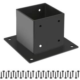 Grehitk 791974881794 4 Post Base Deck Brackets Inner Size 3.5 Inch X3.5 Thick Steel Fence Post