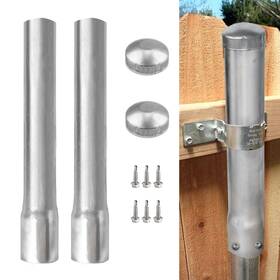 Grelwt Gre-pzg-53.3cm-2p 2 Pack 2-3/8 Inch Od Metal Post Extender 18 Fence Extension Height Hot-di