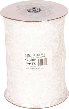 5x350ftnet Growdots 5x350ft Soft Mesh Nylon Trellis Netting Bulk Roll For Climbing Plants