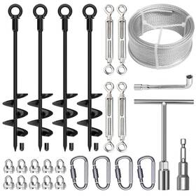 Growglow 717813887857 4 Pcs 18 Inch Fully Welded Ground Anchors Shed Kit With 1/8 Ga... Fast Ship