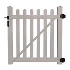 Gtpi-thd3-4x48de Weatherables Tan Cheyenne Vinyl Spaced Picket Fence Gate 812312028616