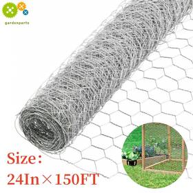 Gurdtopo Opp704635 24 Inch 150ft 2 Holes High Quality Galvanized Poultry Net Metal Fencing Chicken Wire