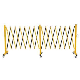 Gymtime 974336962407 Expandable Barricade Metal Safety Barrier With Casters Adjustable Traffic F