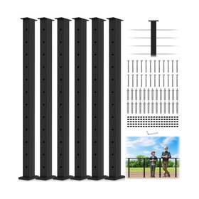 42f-180d-p6 Gyykzz 6 Pack Cable Railing Post 42 Inch Matte Black Stainless Steel T304 Level Drilled 42f-180d-p6 Gyykzz 6 Pack Cable Railing Post 42 Inch Matte Black Stainless Steel T304 Level Drilled