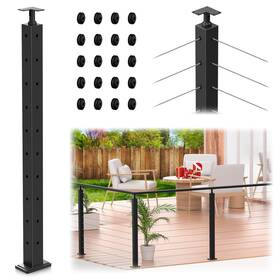 Gk-36a-90c1 Gyykzz 36 Inch Corner Post Cable Railing Upgrade Adjustable Top Bracket 90 L-drilled
