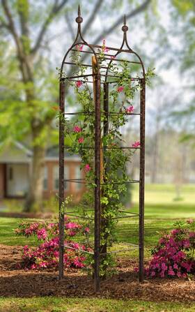 Gar641 H Potter Ogee Trellis - 7ft Decorative Garden Obelisk For Climbing Plants And Vine