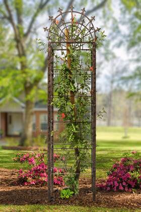 Gar643 H Potter Metal Garden Obelisk 83 Inch Trellis For Outdoor Climbing Plants And Roses