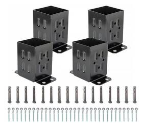Handygo 049500899615 4x4 Wood Fence Post Anchor Base - Concrete Deck Brackets