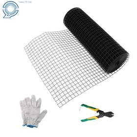 Happy19star Hp76320 24in X 50ft Chicken Rabbit Mesh 1x1 In Electric Welding Net With Glove And Pliers