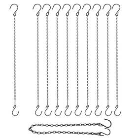 B0cfy1dsfc Hedgbobo 25 Inch Adjustable Black Hanging Chain With Hooks For Plants/lanterns