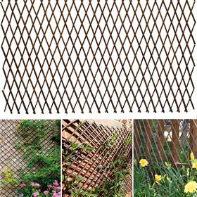 Willow2 Helprise Expandable Willow Lattice Fence Panel Plant Support Garden Trellis Tre