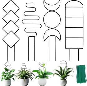 Tre001 Henable 4 Packs Trellis For Climbing Plants Indoor Small Garden Metal Black Tre001 Henable 4 Packs Trellis For Climbing Plants Indoor Small Garden Metal Black